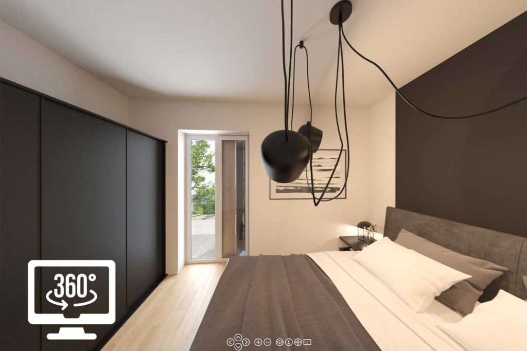 3D-Visualisierung-Thumbnail (360°-Grad-Panorama): Schlafzimmer