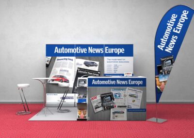 Messestand 3D Visualisierung eines kleinen Messestands für einen Verlag