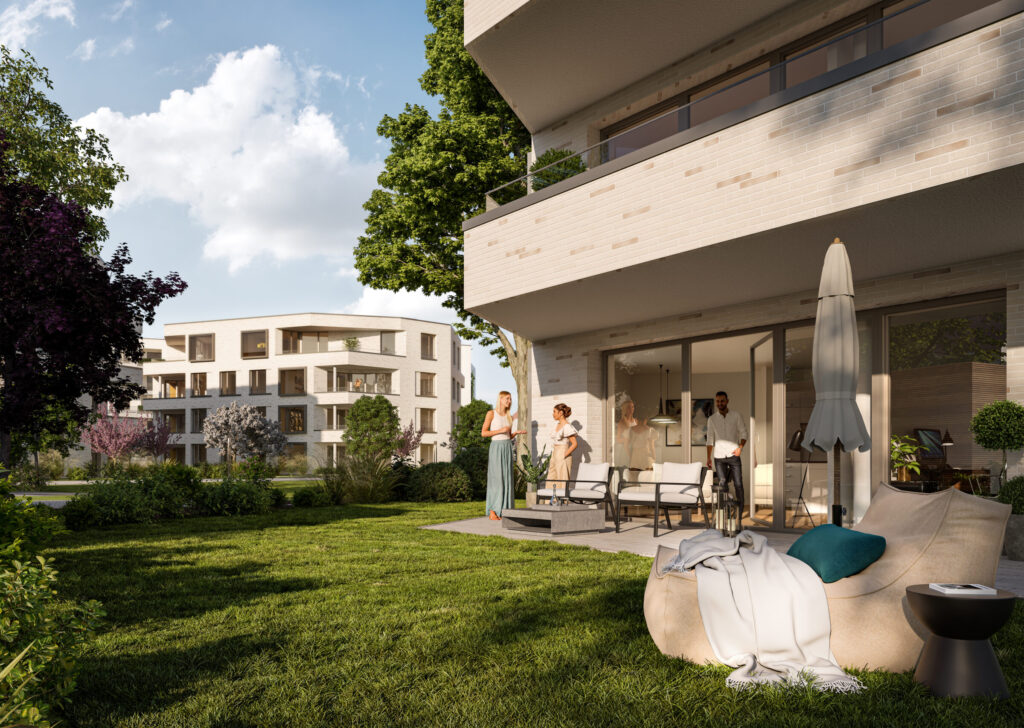 3D-Architektur-Visualisierung eines Bauvorhabens